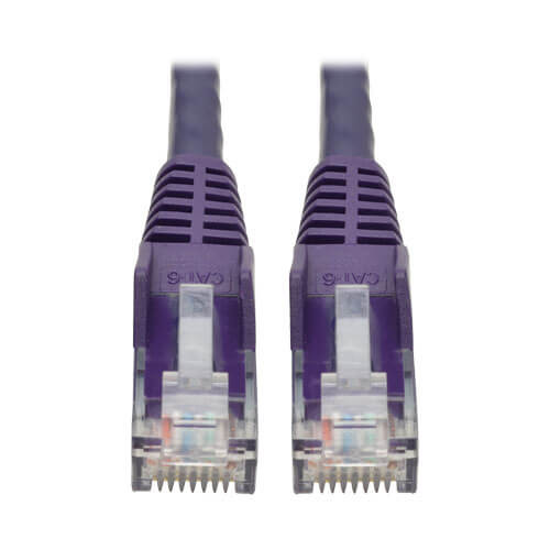 Tripp-Lite N201-020-PU 20Ft Cat6 Snagless Molded Patch Cable UTP Purple RJ45 M/M 20'