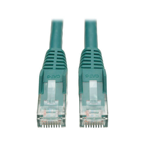 Tripp-Lite N201-06N-GN Cat6 GbE Snagless Molded Patch Cable UTP Green RJ45 M/M 6in 6"