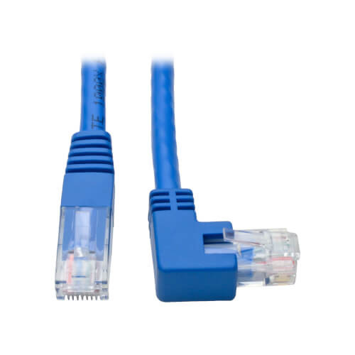Tripp-Lite N204-001-BL-RA Cat6 Patch Cable Right-Angled RJ45 UTP Gbe Molded M/M Blue 1Ft