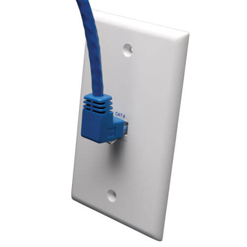 Tripp-Lite N204-005-BL-UP 5Ft Cat6 Gigabit Up Angle to Straight Patch Cable Blue 5'