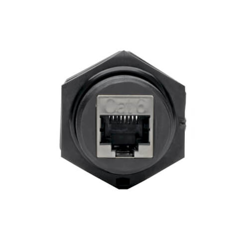 Tripp-Lite N206-BC01-IND RJ45 Bulkhead Coupler Cat5/Cat6 F/F Shielded Industrial Dust Cap