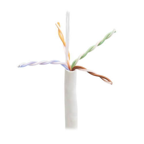 Tripp-Lite N224-01K-WH-LP5 Cat6 Bulk Cable 100W High-Power PoE & PoE++ Solid 23 AWG 1000Ft