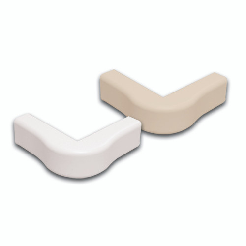 Quest FOC-51412 1/2" White Outside Corner Raceway Accessory, 2 Pack