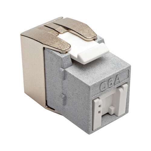 Tripp-Lite N238-001-GY-TFA Cat6a Toolless Keystone Jack Wallplates Patch Panels Mount Boxes