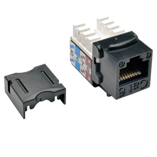 Tripp-Lite N238-010-BK Cat6 Cat5e 110 Style Punch Down Keystone Jack Black 10-Pack