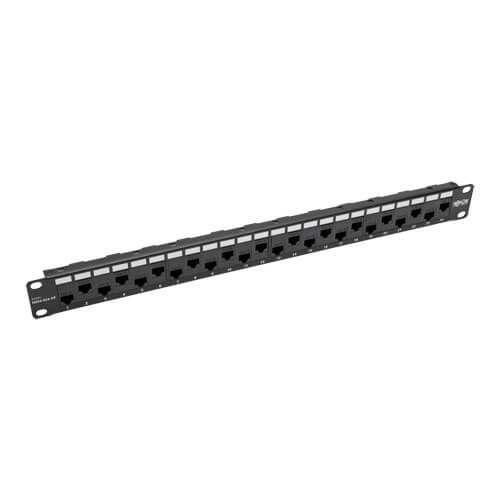 Tripp-Lite N254-024-OF 24-Port Cat5e/6 Feed-Through Patch Panel RJ45 1URM TAA