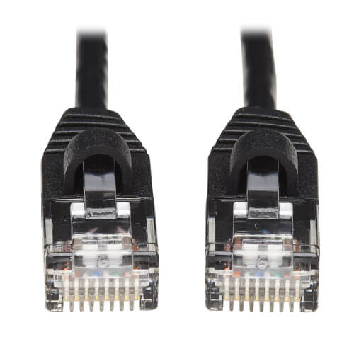 Tripp-Lite N261-S15-BK Cat6a Gigabit Snagless Molded Slim Ethernet Cable M/M Black 15Ft