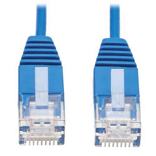 Tripp-Lite N261-UR01-BL Cat6a Gigabit Ethernet Cable Molded Ultra-Slim 10G M/M Blue 1Ft