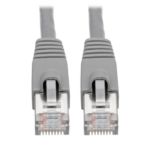 Tripp-Lite N262-005-GY Cat6a Snagless Shielded STP Patch Cable 10G, PoE, Gray M/M 5Ft