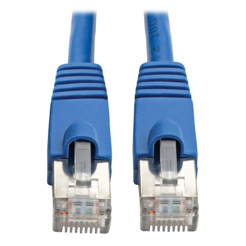 Tripp-Lite N262-008-BL Cat6a Ethernet Cable 10G STP Snagless Shielded PoE M/M Blue 8Ft