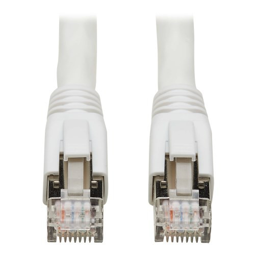 Tripp-Lite N272-010-WH Cat8 Patch Cable 25G/40G Certified Snagless M/M PoE White 10Ft