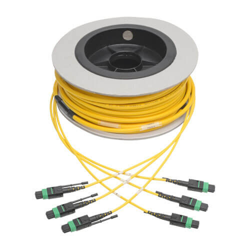 Tripp-Lite N392-38M-3X8-AP MTP/MPO APC Singlemode Slim Trunk Cable 40/100 Gbe 24-Strand 38M