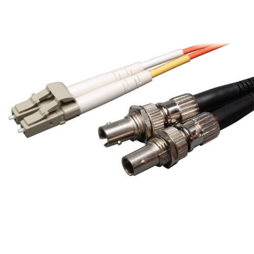 Tripp-Lite N457-001-50 Tripp Lite 0.3M Duplex Multimode Fiber 50/125 Adapter LC-M/ST-F 1Ft