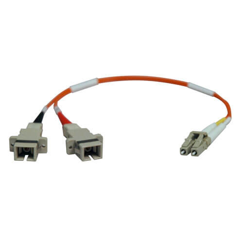 Tripp-Lite N458-001-62 Tripp Lite 0.3M Duplex Multimode Fiber 62.5/125 Adapter LC-M/SC-F 1Ft