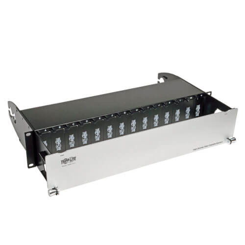 Tripp-Lite N482-02U High Density Rackmount Fiber Enclosure Panel 14 Cassette 2URM