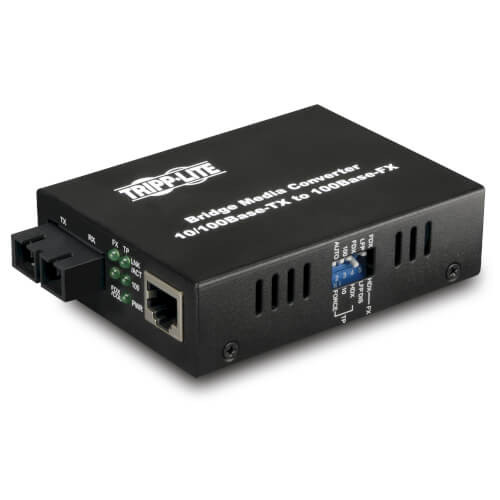 Tripp-Lite N784-001-SC External Multimode Media Converter 10/100 FX/TX SC/RJ45, 2km, 1300nm