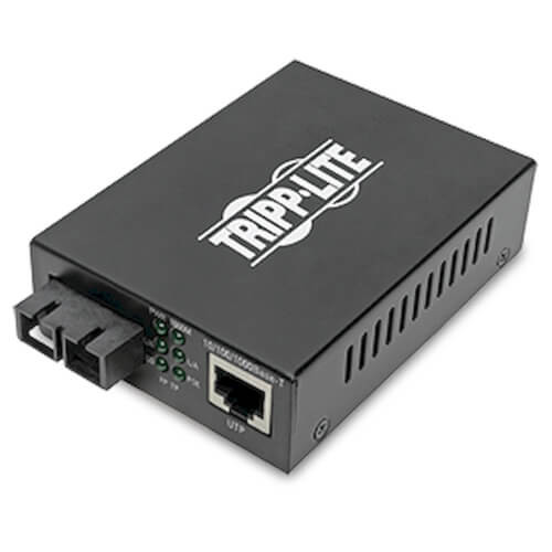 Tripp-Lite N785-P01-SC-MM1 SC Multimode Fiber to Gbe Media Converter POE+ 10/100/1000 550M