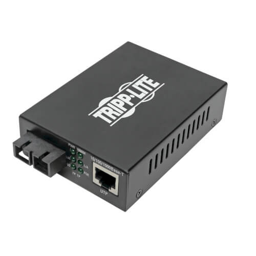Tripp-Lite N785-P01-SC-MM2 SC Multimode Fiber to Gbe Media Converter POE+ 10/100/1000 2KM