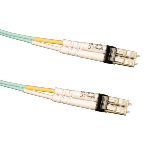 Tripp-Lite N838-03M 3M 10G Dup MMF 50/125 OM3 Fiber Cable Mini-LC Mini-LC Aqua 10'