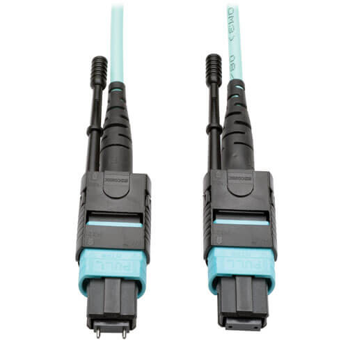 Tripp-Lite N842-10M-12-MF MTP/MTO Multimode Cable 12 Fiber 40 GbE OM3 Aqua M/F 32Ft 10M
