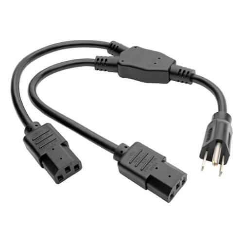 Tripp-Lite P006-18N-2 Dual IEC Power Cord Splitter Cable