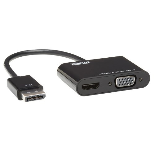 Tripp-Lite P136-06N-HV-V2 6" DisplayPort to HDMI VGA Adapter Converter