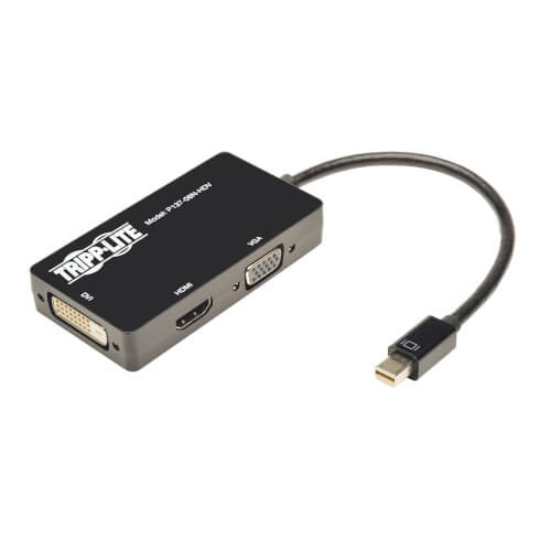 Tripp-Lite P137-06N-HDV 6" Mini Displayport to VGA DVI HDMI Adapter
