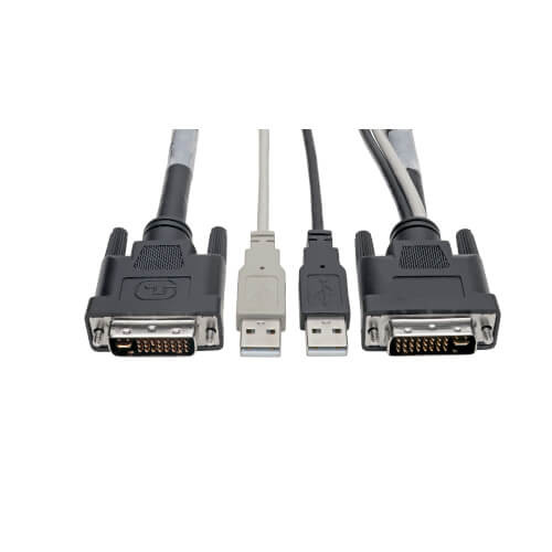 Tripp-Lite P760-010-DVI 10Ft DVI to USB-A Dual KVM Cable Kit