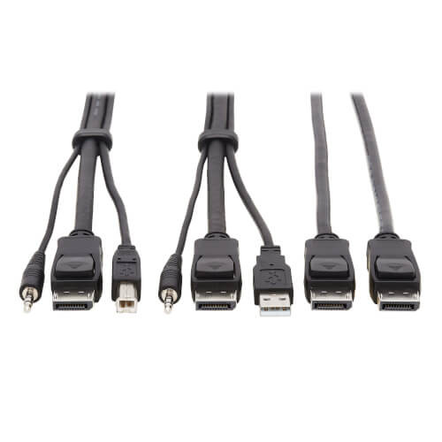 Tripp-Lite P783-010-DP 10Ft Dual DisplayPort KVM Cable Kit