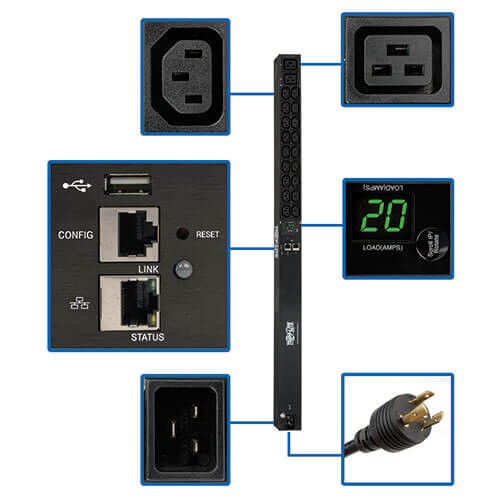 Tripp-Lite PDUMNV20HV2LX Monitored 208/230V 20A PDU