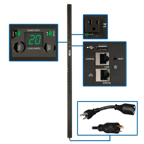 Tripp-Lite PDUNVR20LX 1.9kW Single-Phase Monitored Per-Outlet PDU