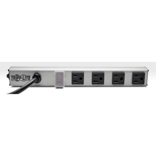 Tripp-Lite PS120406 Power Strip 120V 5-15R 4 Outlet 6Ft Cord 12 Inch Length Metal