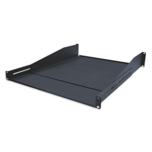 Quest ES1219-0218 19" Double-Sided Non-Vented Adjustable Shelf, 2U, 18"D, Black