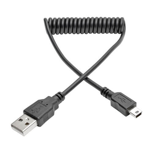 Tripp-Lite U030-006-COIL 6Ft Hi-Speed USB 2.0 to Mini-B Cable