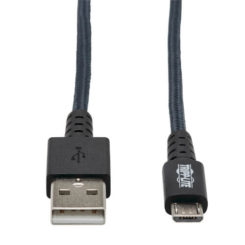 Tripp-Lite U050-006-GY-MAX 6Ft Heavy Duty USB-A to USB Micro-B Charging Sync Cable