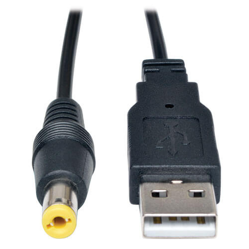 Tripp-Lite U152-003-M 3Ft USB to Type M Barrel 5V DC Power Cable