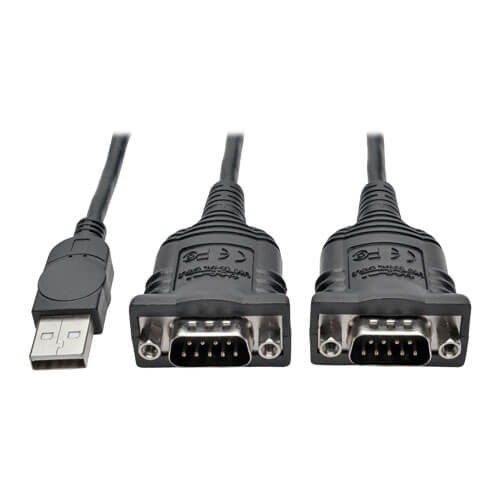 Tripp-Lite U209-006-2 6Ft 2-Port USB to DB9/ RS 232 Serial Adapter