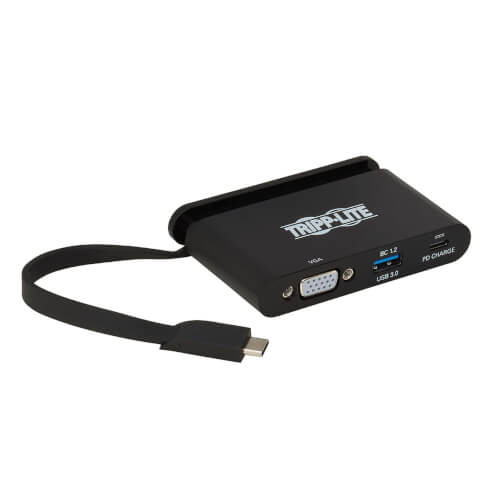 Tripp-Lite U444-T6N-VUBC USB C Adapter VGA Gbe USB-A Hub PD Charging Storage Cable