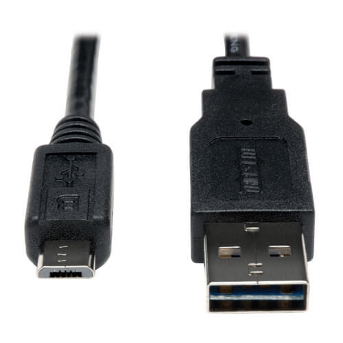 Tripp-Lite UR050-001-24G 1Ft USB 2.0 Reversible Charging Sync Cable