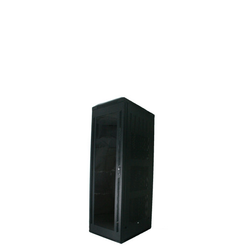 Quest FE4019-20-02 3Ft Floor Enclosure, Acrylic Door, 23"W X 23"D, 20U, Black