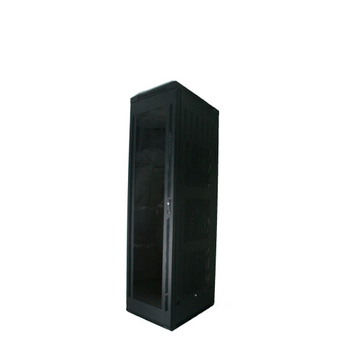 Quest FE4019-34-02 5Ft Floor Enclosure, Acrylic Door, 23"W X 23"D, 34U, Black