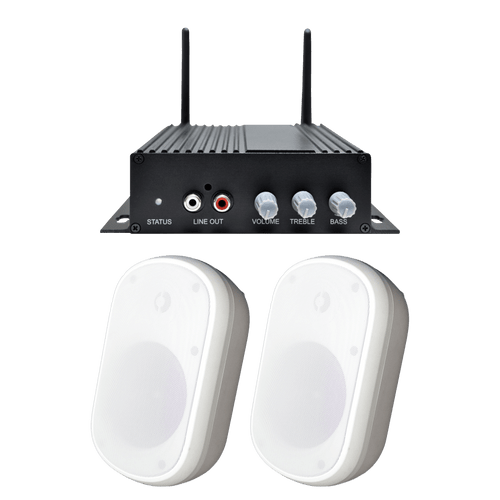 Speco AACEK1W AA1 Amp and SPCE5OW Bundle