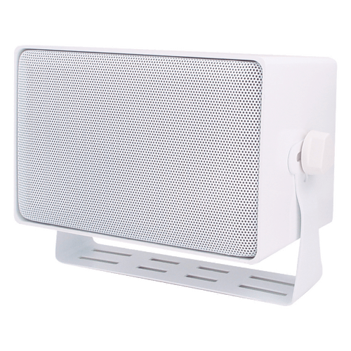 Speco DMS3TSW Weather Resistant 3 Way White Speakers w/ Transformer