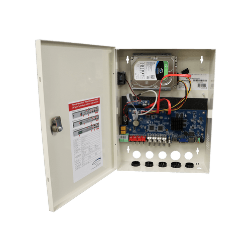 Speco H6WHRN2TB 6 Ch. Wall-Mount Hybrid Recorder - 4 Hybrid (TVI or IP) + 2 IP, 2TB, NDAA