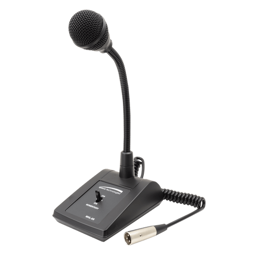 Speco MHL5S Gooseneck Adjustable Desktop Microphone