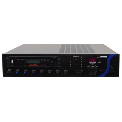 Speco PBM120AU 120W PA Mixer Amplifier with USB/Tuner/CD