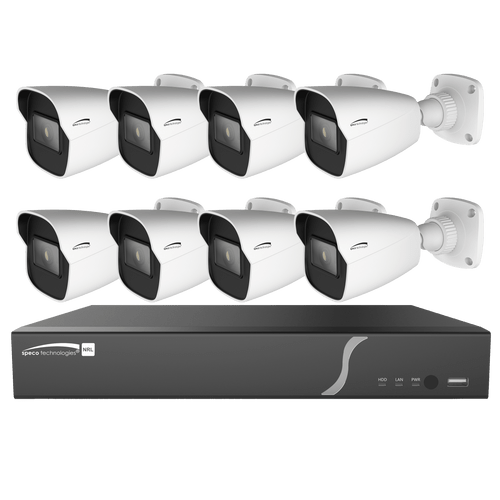 Speco ZIPL88B2 8 Channel Zip Kit with 8 Bullets, 2T HD