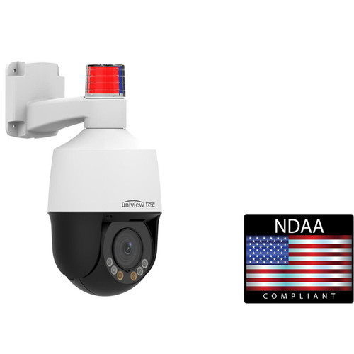 Uniview Technology IPCSD54X 5MP IR 4x Active Deterrence Mini-PTZ Dome Camera