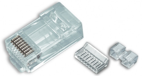 Platinum Tools 106177C RJ45 (8P8C), Cat6 HP, Round-Solid 3-Prong, 25 Pack