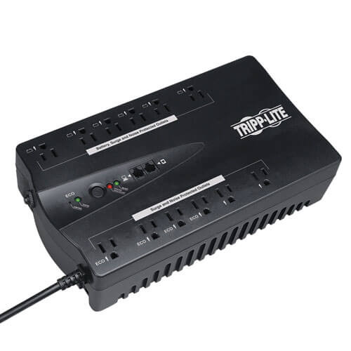 Tripp-Lite ECO750UPSTAA TAA-Compliant ECO Series 120V 750VA 450W Energy-Saving Standby UPS with USB port and 12 Outlets